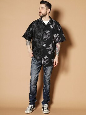 「JACKROSE（ジャックローズ）のアイテム（パンツ）」を使った、JACKROSE OFFICIALさん（メンズ・180cm）の夏コーディネート