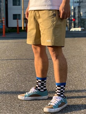 「VANS（バンズ）のアイテム（パンツ）」を使った、JACKROSE OFFICIALさん（メンズ・173cm）の夏コーディネート