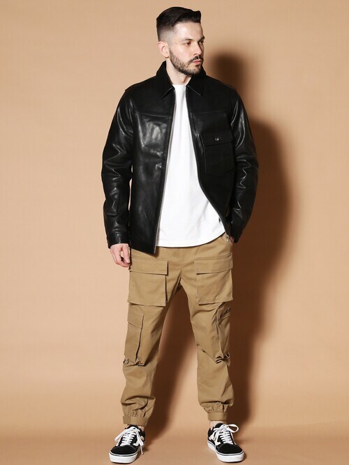 ジャケット・アウター JACKROSE HORSE OIL LEATHER ZIP BLOUSON JE COW OIL LEATHER D RIDERS（ライダースジャケット
