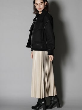 「レディース」｜「アイテム（ブルゾン）」を使った、JACKROSE OFFICIALさん（レディース・170cm）の冬コーディネート