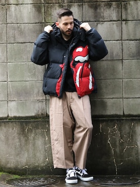 「jackrose」｜「アイテム（ダウンジャケット/コート）」を使った、JACKROSE OFFICIALさん（メンズ・175cm）の冬コーディネート