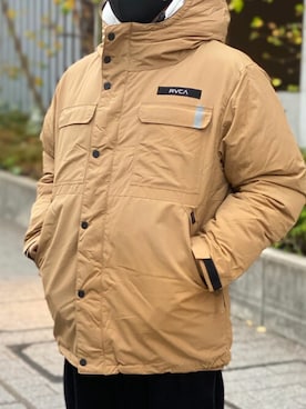 「RVCA（ルーカ）のアイテム（ナイロンジャケット）」を使った、JACKROSE OFFICIALさん（メンズ・175cm）の冬コーディネート