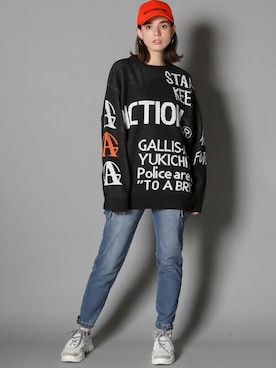 「GALLIS ADDICTION（ガリスアディクション）のアイテム」を使った、JACKROSE OFFICIALさん（レディース・170cm）の冬コーディネート