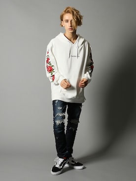 「jackrose」｜「アイテム（パンツ）」を使った、JACKROSE OFFICIALさん（メンズ・170cm）の冬コーディネート