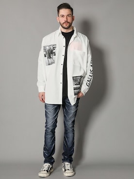 「GALLIS ADDICTION（ガリスアディクション）のアイテム」を使った、JACKROSE OFFICIALさん（メンズ・175cm）の冬コーディネート