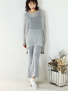 「透かし編みニット」｜JACKROSE OFFICIALさん（レディース・165cm）の春コーディネート