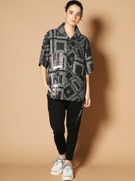 「柄シャツ」｜JACKROSE OFFICIALさん（レディース・170cm）の夏コーディネート