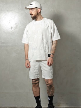 「アイテム（キャップ）」を使った、JACKROSE OFFICIALさん（メンズ・185cm）の夏コーディネート