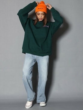 「RVCA（ルーカ）のアイテム」を使った、JACKROSE OFFICIALさん（レディース・156cm）の秋コーディネート