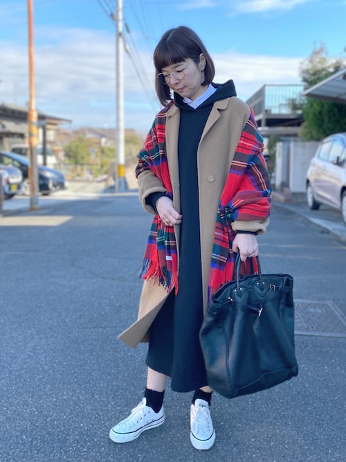 *kumiko*さんのワンピース「30/10裏毛フードワンピース◆(SLOBE IENA|スローブイエナ)」を使ったコーディネート