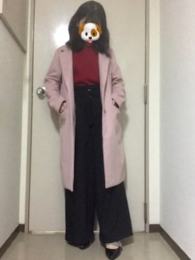 「dazzlin（ダズリン）のアイテム（チェスターコート）」を使った、ayaka❤︎さん（レディース・157cm）の冬コーディネート