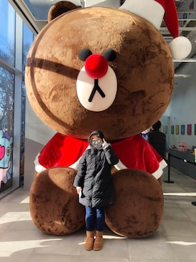 「韓国旅行」｜「アイテム（ジャケット/アウター）」を使った、마  루さん（レディース・152cm）の冬コーディネート