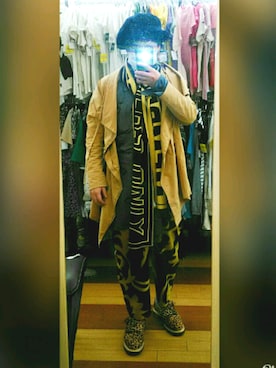 「ANNTIAN（アンティアン）のアイテム（その他アウター）」を使った、みけさん（メンズ・165cm）の春コーディネート