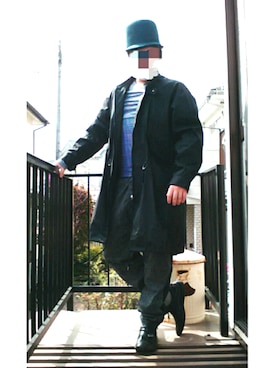 「BLACK&BLUE（ブラックアンドブルー）のアイテム（ジャケット/アウター）」を使った、みけさん（メンズ・165cm）の春コーディネート