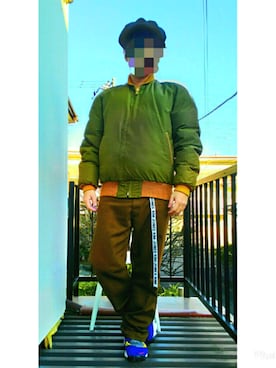 「RRL（ダブル アール エル）のアイテム（キャスケット）」を使った、みけさん（メンズ・165cm）の冬コーディネート