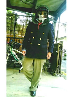 「ラルフローレン」｜「アイテム（ナイロンジャケット）」を使った、みけさん（メンズ・165cm）の春コーディネート