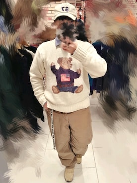 「Abercrombie&Fitch（アバークロンビーアンドフィッチ）のアイテム（チノパンツ）」を使った、みけさん（メンズ・165cm）の秋コーディネート