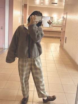 「Ifuru（イフル）のアイテム（ジャケット/アウター）」を使った、コツめさん（レディース・153cm）の冬コーディネート