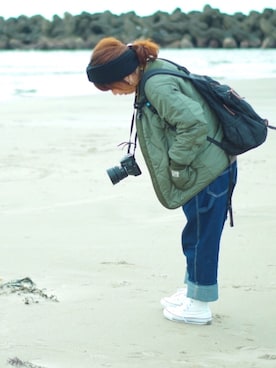 「SURPLUS（サープラス）のアイテム」を使った、うめちゃんさん（レディース・153cm）の春コーディネート