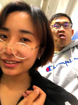 「Champion（チャンピオン）のアイテム（ジャージ）」を使った、Lynn缓缓さん（メンズ・180cm）の秋コーディネート