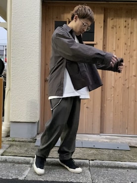 「Y's（ワイズ）のアイテム（スニーカー）」を使った、tkmさん（メンズ・164cm）の春コーディネート