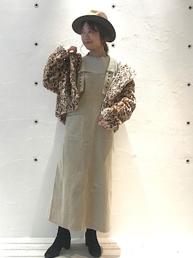 「mystic（ミスティック）のアイテム（ブルゾン）」を使った、いけがやあおいさん（レディース・163cm）の秋コーディネート