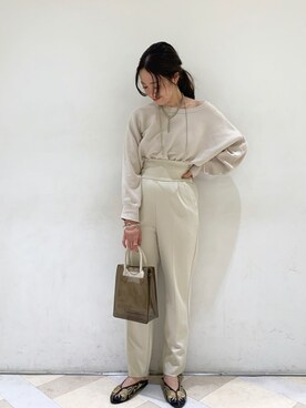 「mystic（ミスティック）のLara Small ball necklece（ネックレス）」を使った、ikegaya aoiさん（レディース・163cm）の秋コーディネート