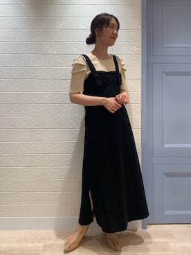「mline」｜「アイテム（ワンピース/ドレス）」を使った、いけがやあおいさん（レディース・163cm）の春コーディネート