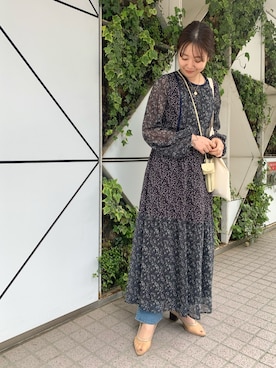 「mline」｜「アイテム（ワンピース/ドレス）」を使った、いけがやあおいさん（レディース・163cm）の春コーディネート