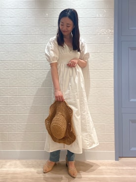 「mline」｜「アイテム（ワンピース/ドレス）」を使った、いけがやあおいさん（レディース・163cm）の春コーディネート