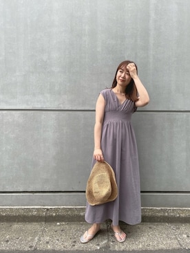 「mline」｜「アイテム（ワンピース/ドレス）」を使った、いけがやあおいさん（レディース・163cm）の春コーディネート