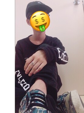 「WEGO（ウィゴー）のアイテム（スウェット、ブラック系）」を使った、はたのくんさん（メンズ・160cm）の夏コーディネート