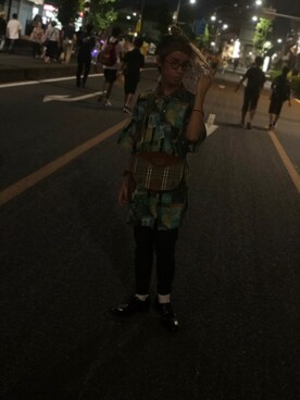 「あいらぶセカストのアイテム（その他、ブラック系）」を使った、はたのくんさん（メンズ・160cm）の夏コーディネート