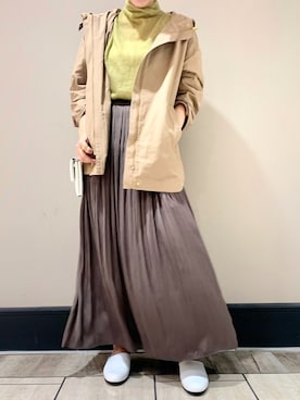「ブラウンコーデ」｜「アイテム（マウンテンパーカー）」を使った、SAYAさん（レディース・160cm）の秋コーディネート
