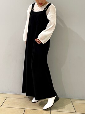 「Lui's（ルイス）のアイテム（オールインワン・サロペット）」を使った、makoさん（レディース・155cm）の春コーディネート