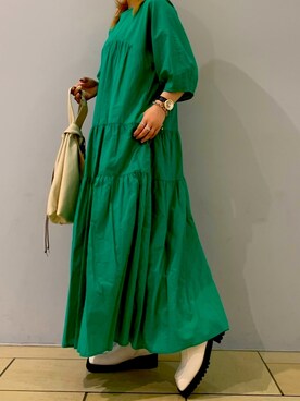 「Lui's（ルイス）のアイテム（ワンピース/ドレス）」を使った、makoさん（レディース・155cm）の春コーディネート