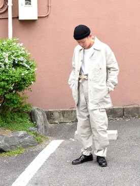 「NICHOLAS DALEY（ニコラスデイリー）のアイテム（その他アウター）」を使った、Wallace & Murronさん（メンズ・170cm）の春コーディネート