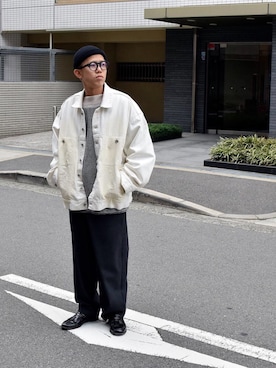「Edwina Horl（エドウィナホール）のアイテム（ジャケット/アウター）」を使った、Wallace & Murronさん（メンズ・170cm）の春コーディネート