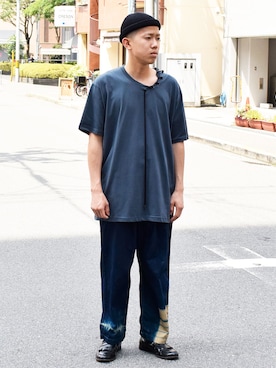 「yoko sakamoto（ヨーコサカモト）のアイテム」を使った、Wallace & Murronさん（メンズ・170cm）の夏コーディネート