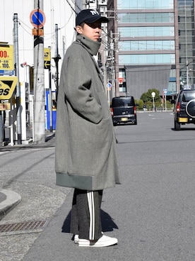 「my beautiful landlet（マイビューティフルランドレット）のアイテム（その他アウター）」を使った、Wallace & Murronさん（メンズ・170cm）の冬コーディネート