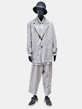 「ESSAY（エッセイ）のアイテム（ジャケット/アウター）」を使った、Wallace & Murronさん（メンズ・170cm）の夏コーディネート