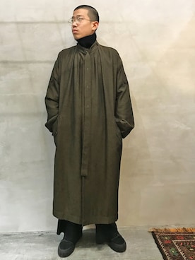 「tac:tac（タクタク）のアイテム」を使った、Wallace & Murronさん（メンズ・170cm）の秋コーディネート