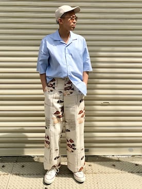 「KUBORAUM（クボラム）のアイテム」を使った、Wallace & Murronさん（メンズ・170cm）の春コーディネート