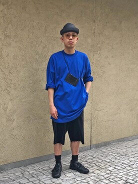 「my beautiful landlet（マイビューティフルランドレット）のアイテム（トップス）」を使った、Wallace & Murronさん（メンズ・170cm）の春コーディネート