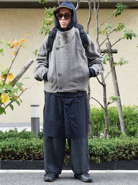 「my beautiful landlet（マイビューティフルランドレット）のアイテム（ジャケット/アウター）」を使った、Wallace & Murronさん（メンズ・165cm）の冬コーディネート