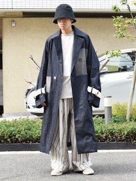 「Nine Tailor（ナインテイラー）のアイテム」を使った、Wallace & Murronさん（メンズ・165cm）の冬コーディネート