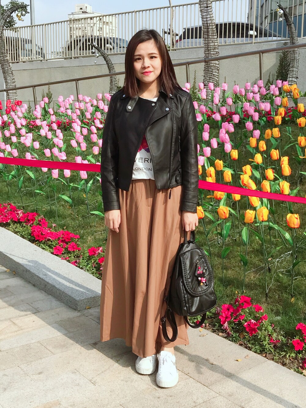 「ootd、ZARA、lovfee、PUMA、妊婦」｜「ZARAのアイテム（ライダースジャケット、ブラック系）」を使った、Ariel.12さん（レディース・160cm）の冬コーディネートの1枚目の写真