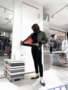 「DIESEL（ディーゼル）のアイテム（その他アウター）」を使った、MIOさん（レディース・157cm）の秋コーディネート