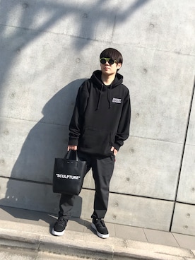 「fragment design（フラグメントデザイン）のアイテム（パーカー）」を使った、suzuheroさん（メンズ・167cm）の春コーディネート