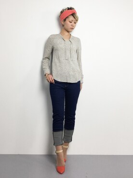 「ボウタイ」｜monchiさん（レディース・165cm）の冬コーディネート